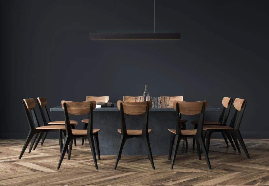 Lucide RAYA LED - Suspension - LED Dim. - 1x36W 2700K - Noir - ambiance 1